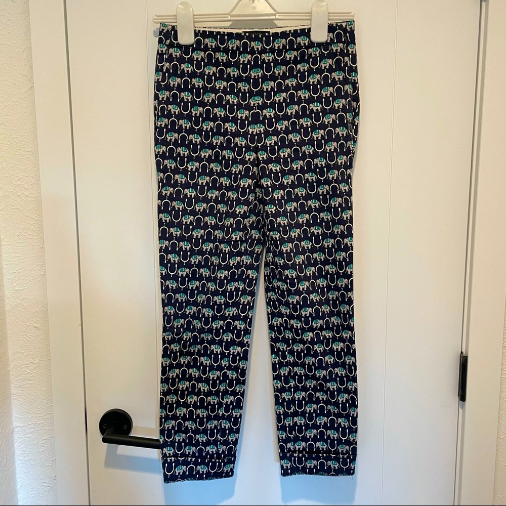 J. Crew Martie elephant print pants